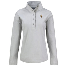 Cutter & Buck Women's Hunts Point Eco Half-Snap Sweatshirt - Minnesota Vikings Sweatshirts