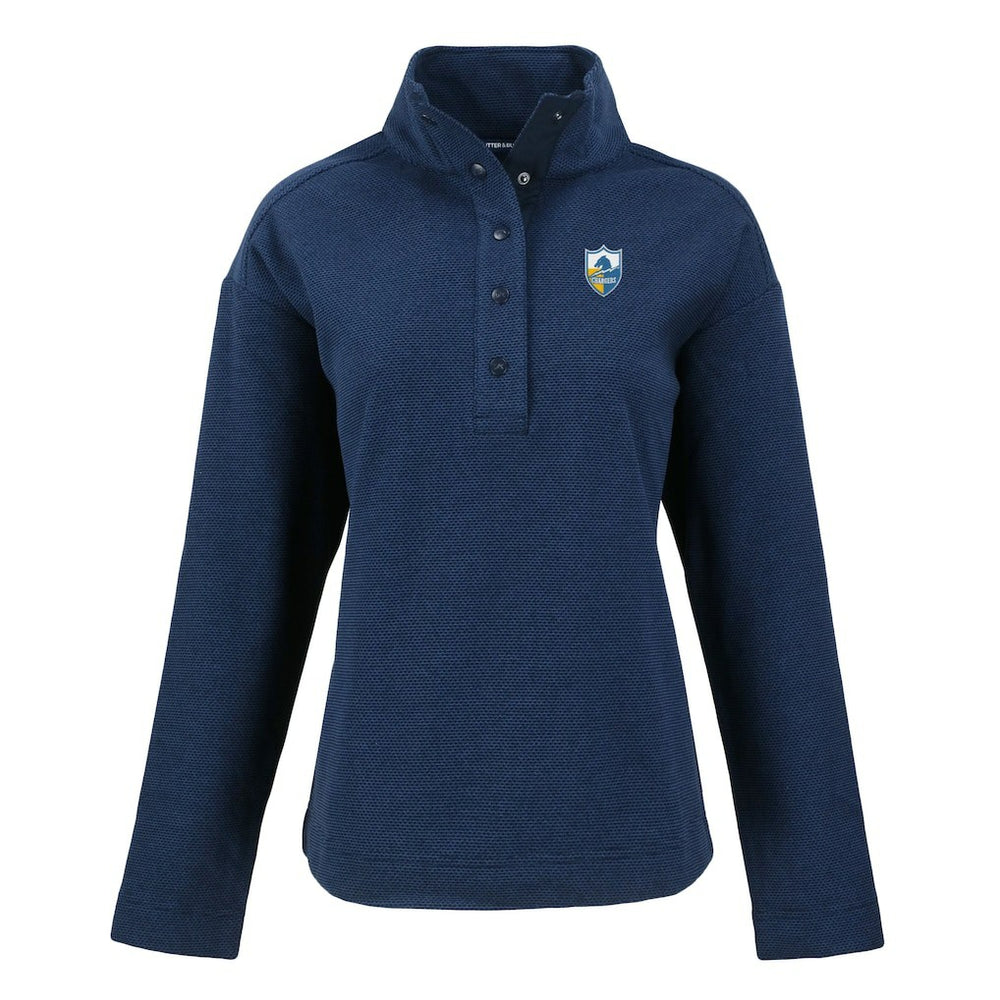 Cutter & Buck Women's Hunts Point Eco Half-Snap Sweatshirt - Los Angeles Chargers Sweatshirts