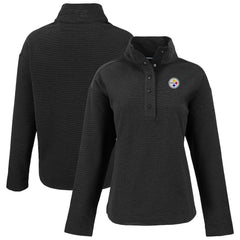 Cutter & Buck Women's Hunts Point Eco Half-Snap Sweatshirt - Pittsburgh Steelers Sweatshirts