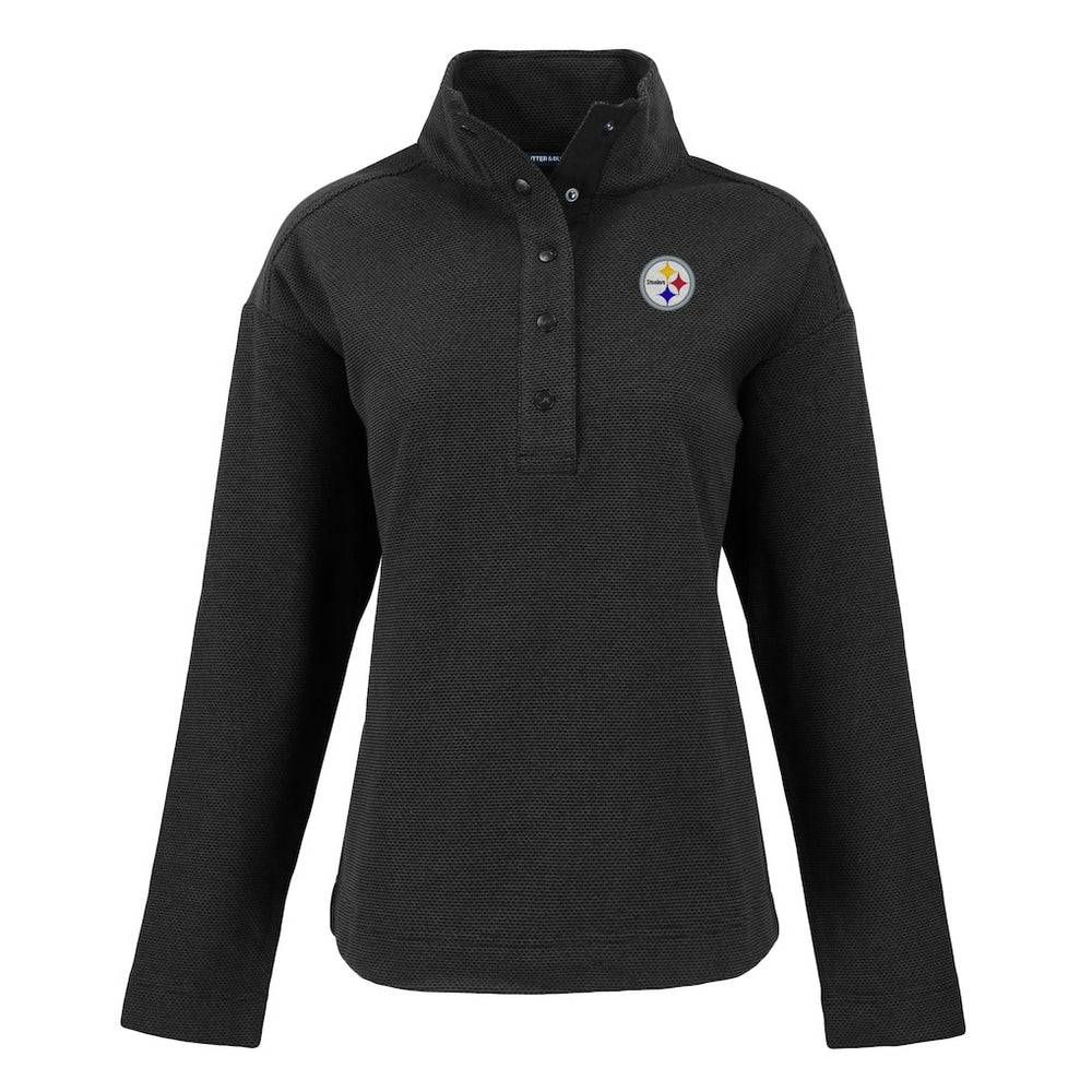 Cutter & Buck Women's Hunts Point Eco Half-Snap Sweatshirt - Pittsburgh Steelers Sweatshirts