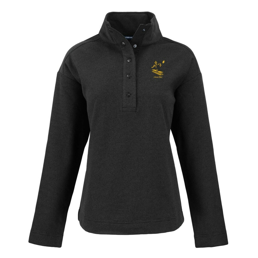 Cutter & Buck Women's Hunts Point Eco Half-Snap Sweatshirt - Pittsburgh Steelers Sweatshirts
