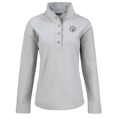Cutter & Buck Women's Hunts Point Eco Half-Snap Sweatshirt - Pittsburgh Steelers Sweatshirts