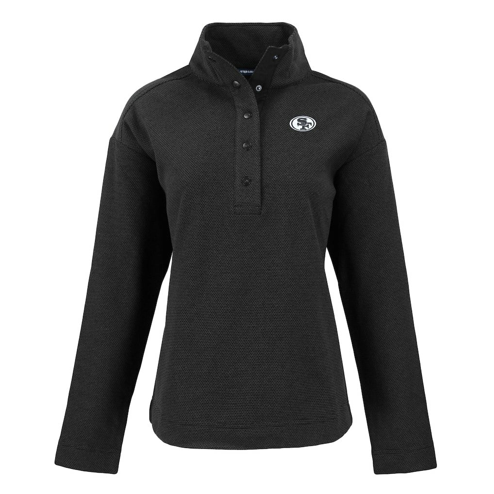 Cutter & Buck Women's Hunts Point Eco Half-Snap Sweatshirt - San Francisco 49ers Sweatshirts