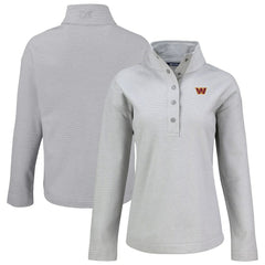 Cutter & Buck Women's Hunts Point Eco Half-Snap Sweatshirt - Washington Commanders Sweatshirts