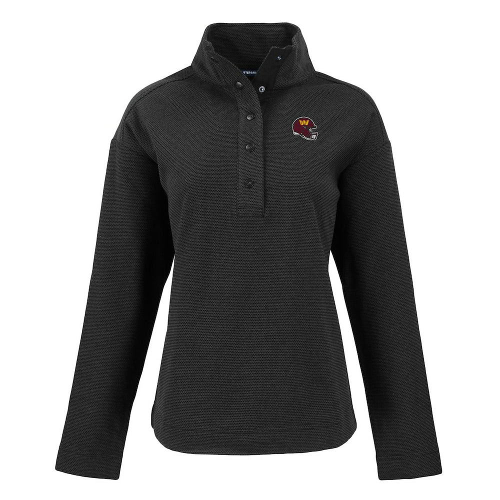 Cutter & Buck Women's Hunts Point Eco Half-Snap Sweatshirt - Washington Commanders Sweatshirts