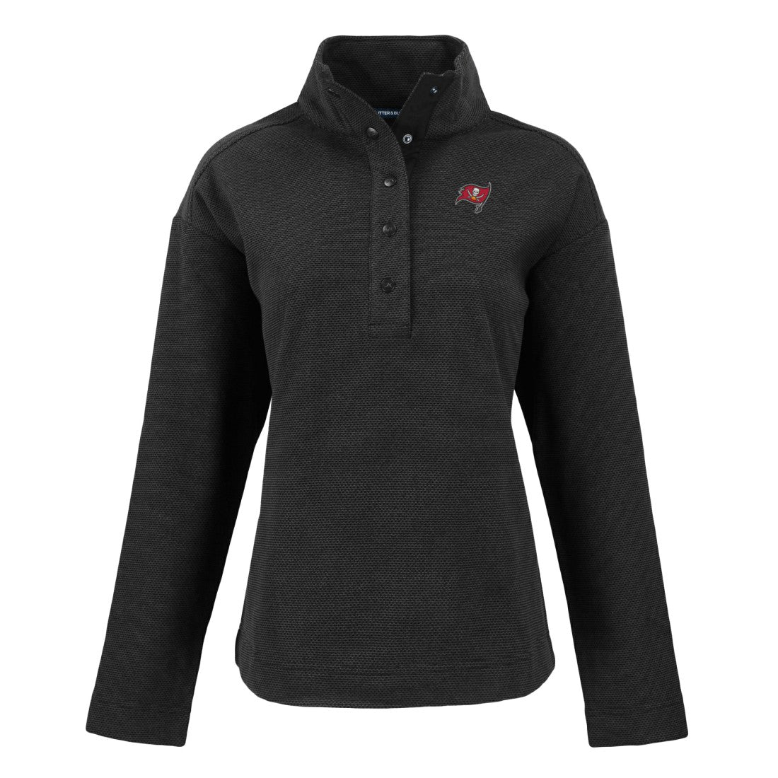 Cutter & Buck Women's Hunts Point Eco Half-Snap Sweatshirt - Tampa Bay Buccaneers Sweatshirts