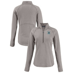 Cutter & Buck Women's Peshastin Eco Fleece Recycled Tri-Blend Raglan Half-Zip Jacket - Carolina Panthers Jackets