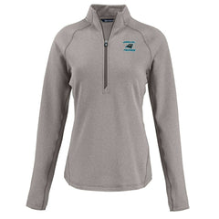 Cutter & Buck Women's Peshastin Eco Fleece Recycled Tri-Blend Raglan Half-Zip Jacket - Carolina Panthers Jackets
