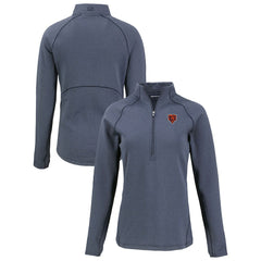 Cutter & Buck Women's Peshastin Eco Fleece Recycled Tri-Blend Raglan Half-Zip Jacket - Chicago Bears Jackets