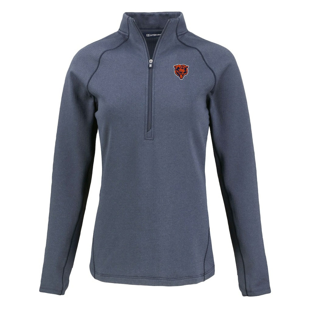 Cutter & Buck Women's Peshastin Eco Fleece Recycled Tri-Blend Raglan Half-Zip Jacket - Chicago Bears Jackets