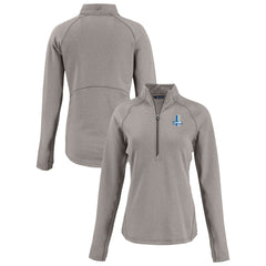 Cutter & Buck Women's Peshastin Eco Fleece Recycled Tri-Blend Raglan Half-Zip Jacket - Detroit Lions Jackets