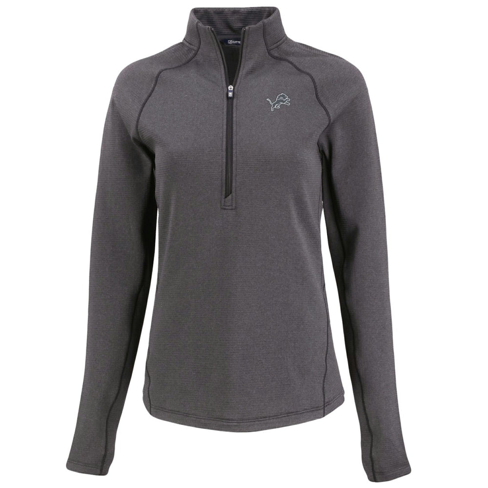 Cutter & Buck Women's Peshastin Eco Fleece Recycled Tri-Blend Raglan Half-Zip Jacket - Detroit Lions Jackets