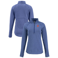 Cutter & Buck Women's Peshastin Eco Fleece Recycled Tri-Blend Raglan Half-Zip Jacket - Denver Broncos Jackets