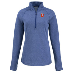 Cutter & Buck Women's Peshastin Eco Fleece Recycled Tri-Blend Raglan Half-Zip Jacket - Denver Broncos Jackets