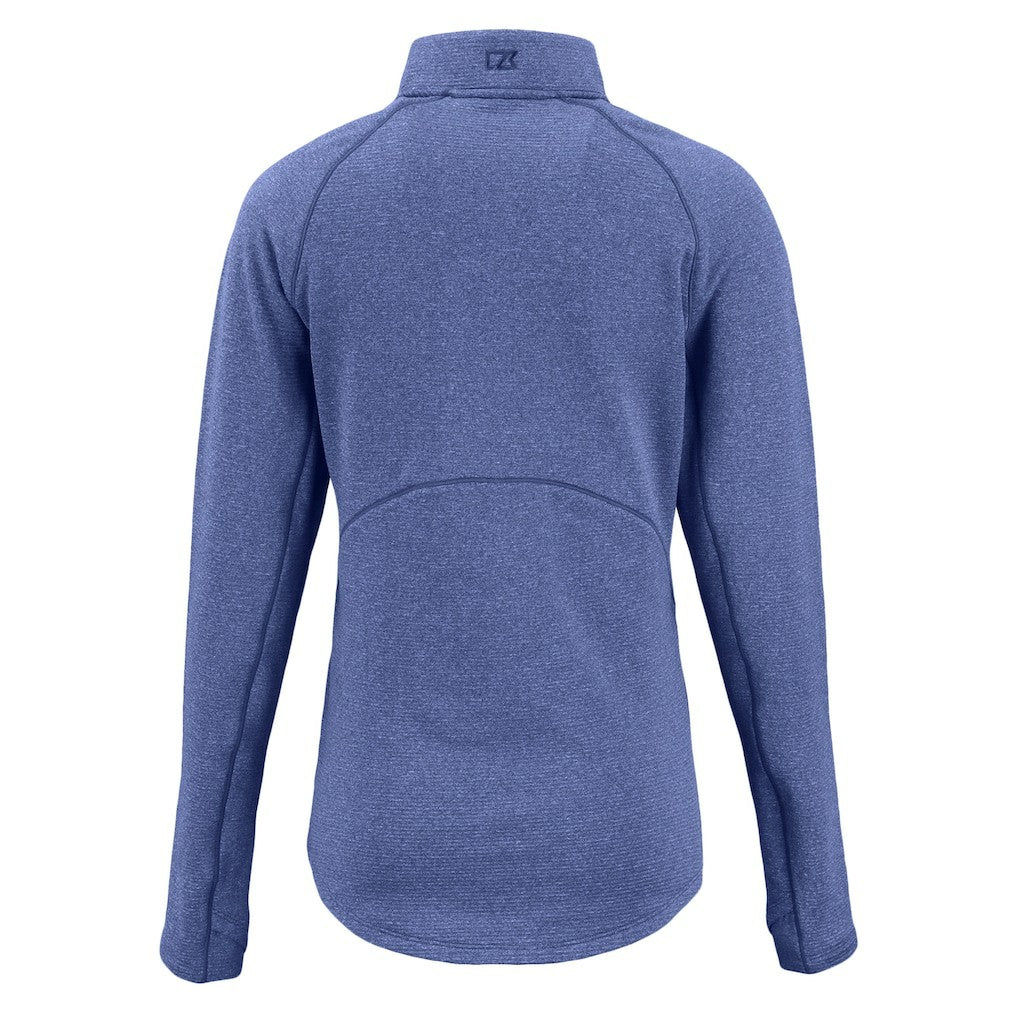 Cutter & Buck Women's Peshastin Eco Fleece Recycled Tri-Blend Raglan Half-Zip Jacket - Denver Broncos Jackets