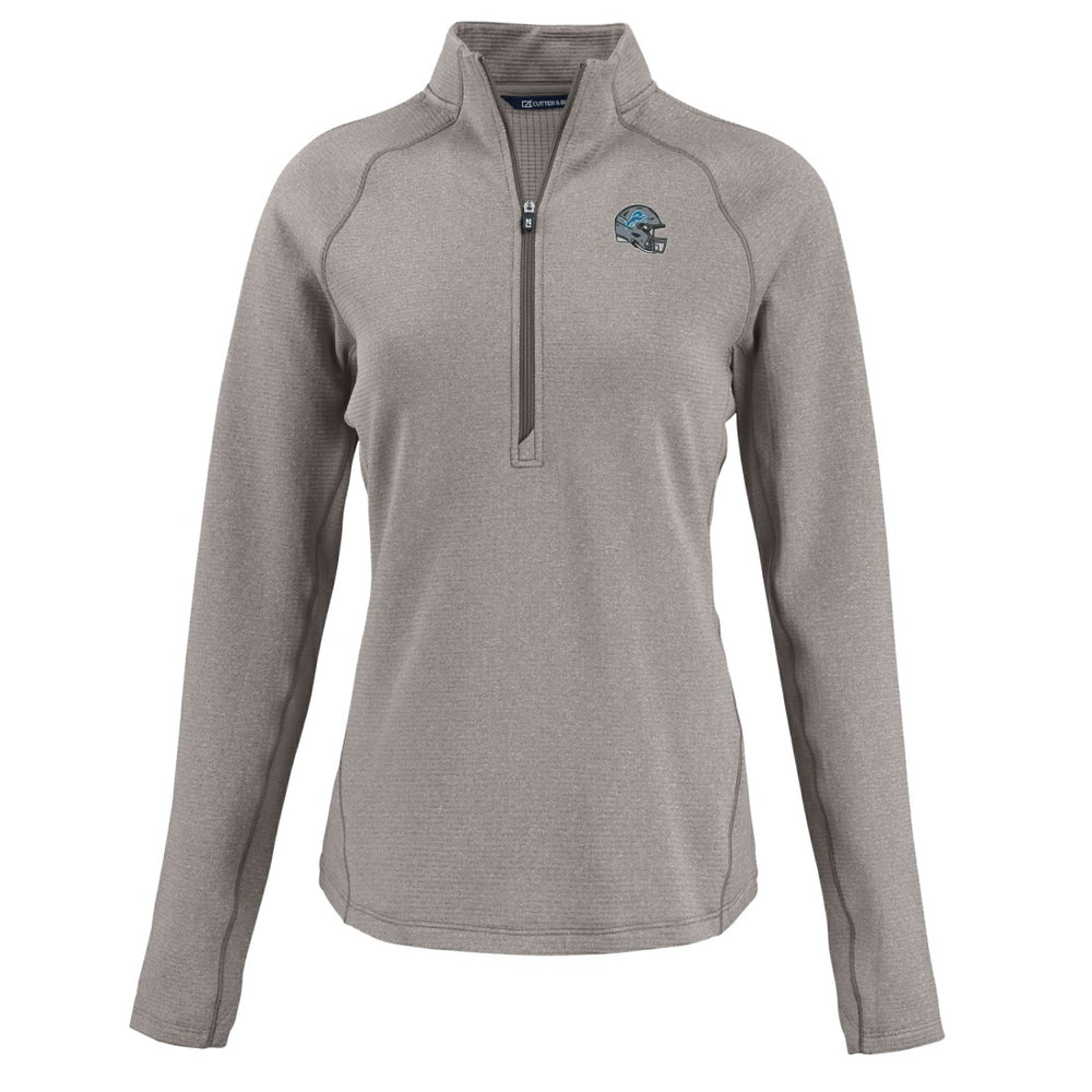 Cutter & Buck Women's Peshastin Eco Fleece Recycled Tri-Blend Raglan Half-Zip Jacket - Detroit Lions Jackets