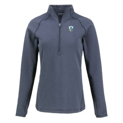 Cutter & Buck Women's Peshastin Eco Fleece Recycled Tri-Blend Raglan Half-Zip Jacket - Los Angeles Chargers Jackets