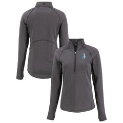 Cutter & Buck Women's Peshastin Eco Fleece Recycled Tri-Blend Raglan Half-Zip Jacket - Detroit Lions Jackets