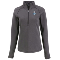 Cutter & Buck Women's Peshastin Eco Fleece Recycled Tri-Blend Raglan Half-Zip Jacket - Detroit Lions Jackets