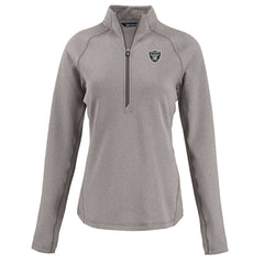 Cutter & Buck Women's Peshastin Eco Fleece Recycled Tri-Blend Raglan Half-Zip Jacket - Las Vegas Raiders Jackets