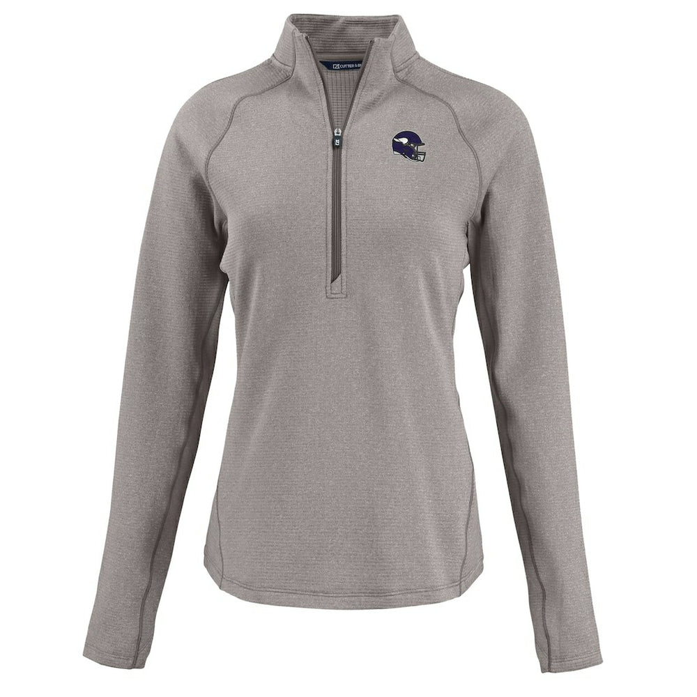 Cutter & Buck Women's Peshastin Eco Fleece Recycled Tri-Blend Raglan Half-Zip Jacket - Minnesota Vikings Jackets