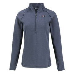 Cutter & Buck Women's Peshastin Eco Fleece Recycled Tri-Blend Raglan Half-Zip Jacket - New England Patriots Jackets