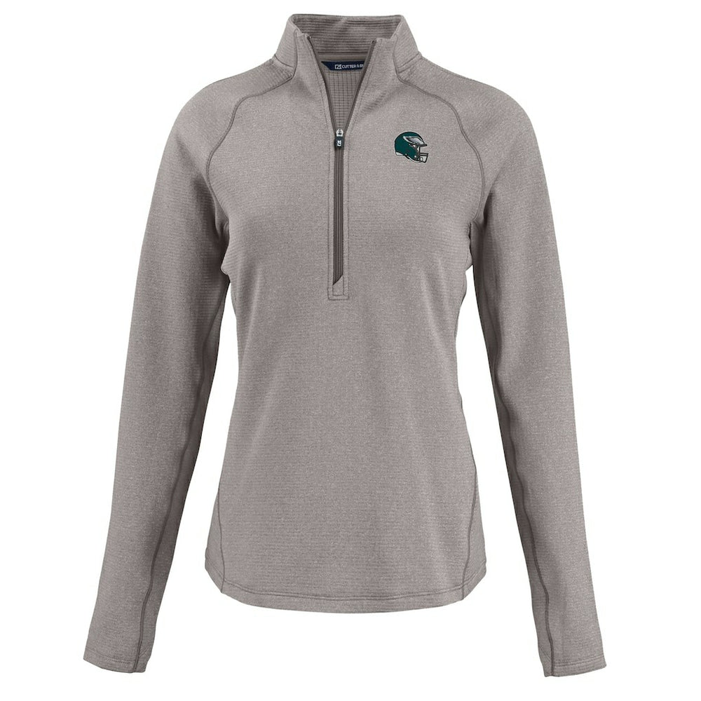 Cutter & Buck Women's Peshastin Eco Fleece Recycled Tri-Blend Raglan Half-Zip Jacket - Philadelphia Eagles Jackets