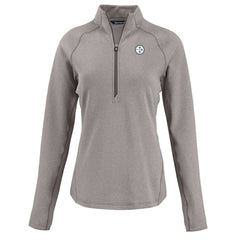 Cutter & Buck Women's Peshastin Eco Fleece Recycled Tri-Blend Raglan Half-Zip Jacket - Pittsburgh Steelers Jackets
