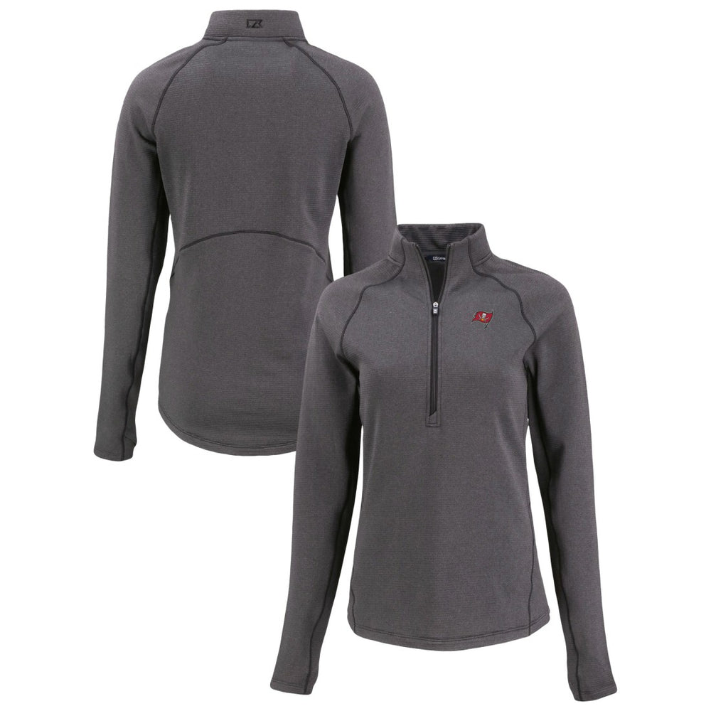 Cutter & Buck Women's Peshastin Eco Fleece Recycled Tri-Blend Raglan Half-Zip Jacket - Tampa Bay Buccaneers Jackets