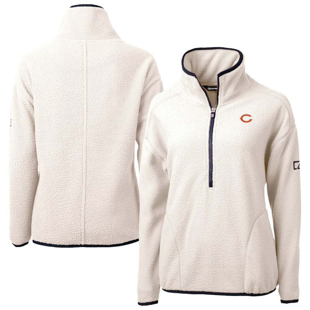 Cutter & Buck Women's Cascade Eco Sherpa Fleece Half-Zip Jacket - Chicago Bears Jackets