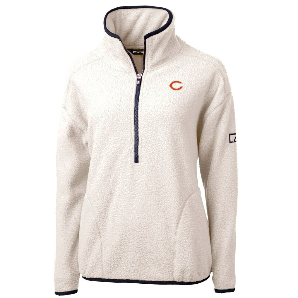 Cutter & Buck Women's Cascade Eco Sherpa Fleece Half-Zip Jacket - Chicago Bears Jackets