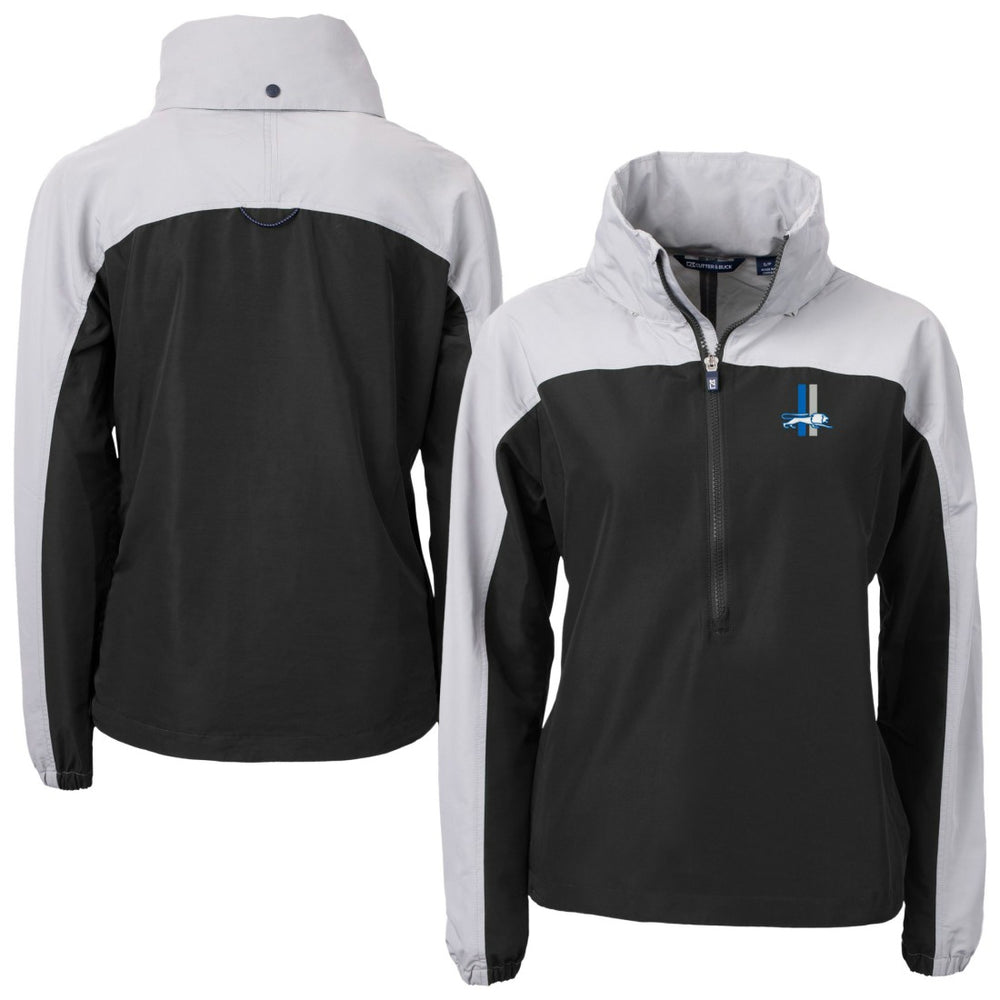 Cutter & Buck Women's Charter Eco Recycled Half-Zip Hooded Anorak Jacket - Detroit Lions Jackets