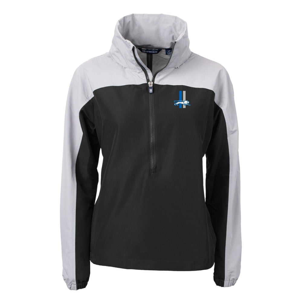 Cutter & Buck Women's Charter Eco Recycled Half-Zip Hooded Anorak Jacket - Detroit Lions Jackets
