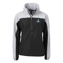 Cutter & Buck Women's Charter Eco Recycled Half-Zip Hooded Anorak Jacket - Detroit Lions Jackets