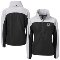 Cutter & Buck Women's Charter Eco Recycled Half-Zip Hooded Anorak Jacket - Las Vegas Raiders Jackets