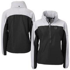 Cutter & Buck Women's Charter Eco Recycled Half-Zip Hooded Anorak Jacket - Indianapolis Colts Jackets
