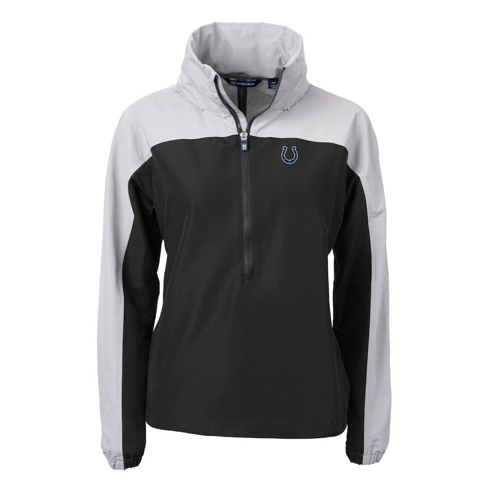 Cutter & Buck Women's Charter Eco Recycled Half-Zip Hooded Anorak Jacket - Indianapolis Colts Jackets