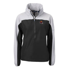 Cutter & Buck Women's Charter Eco Recycled Half-Zip Hooded Anorak Jacket - Washington Commanders Jackets