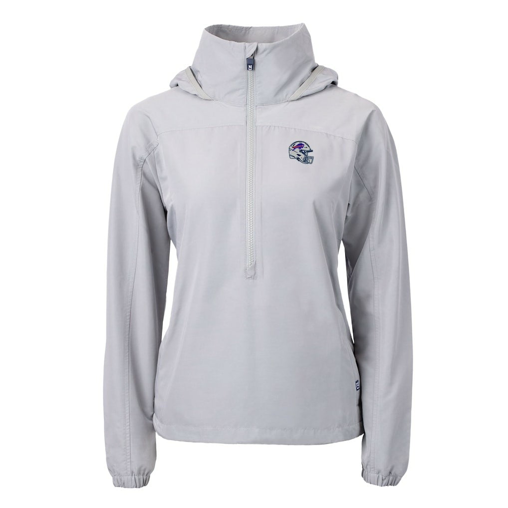 Cutter & Buck Women's Charter Eco Recycled Half-Zip Hooded Anorak Jacket - Buffalo Bills Jackets