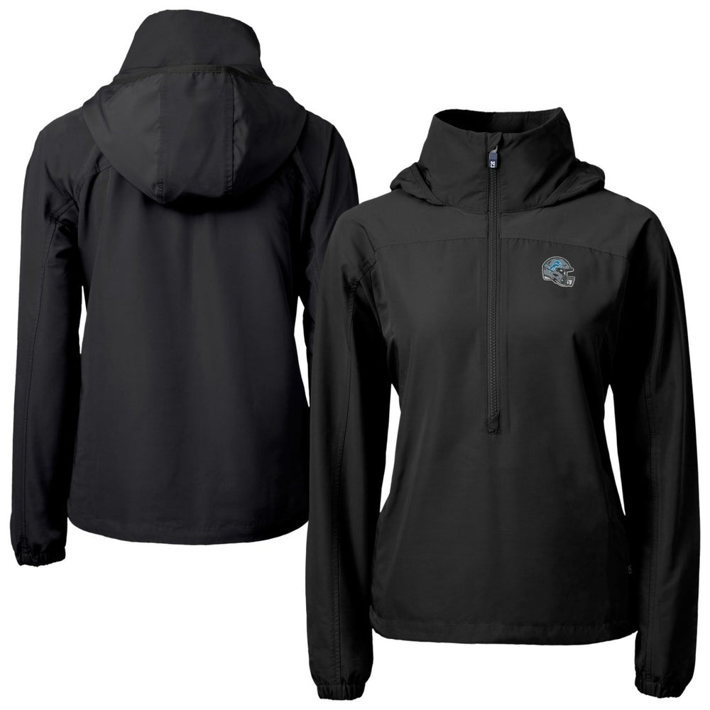 Cutter & Buck Women's Charter Eco Recycled Half-Zip Hooded Anorak Jacket - Detroit Lions Jackets