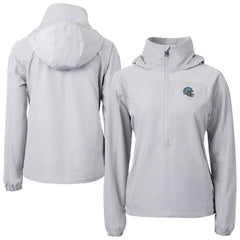Cutter & Buck Women's Charter Eco Recycled Half-Zip Hooded Anorak Jacket - Detroit Lions Jackets