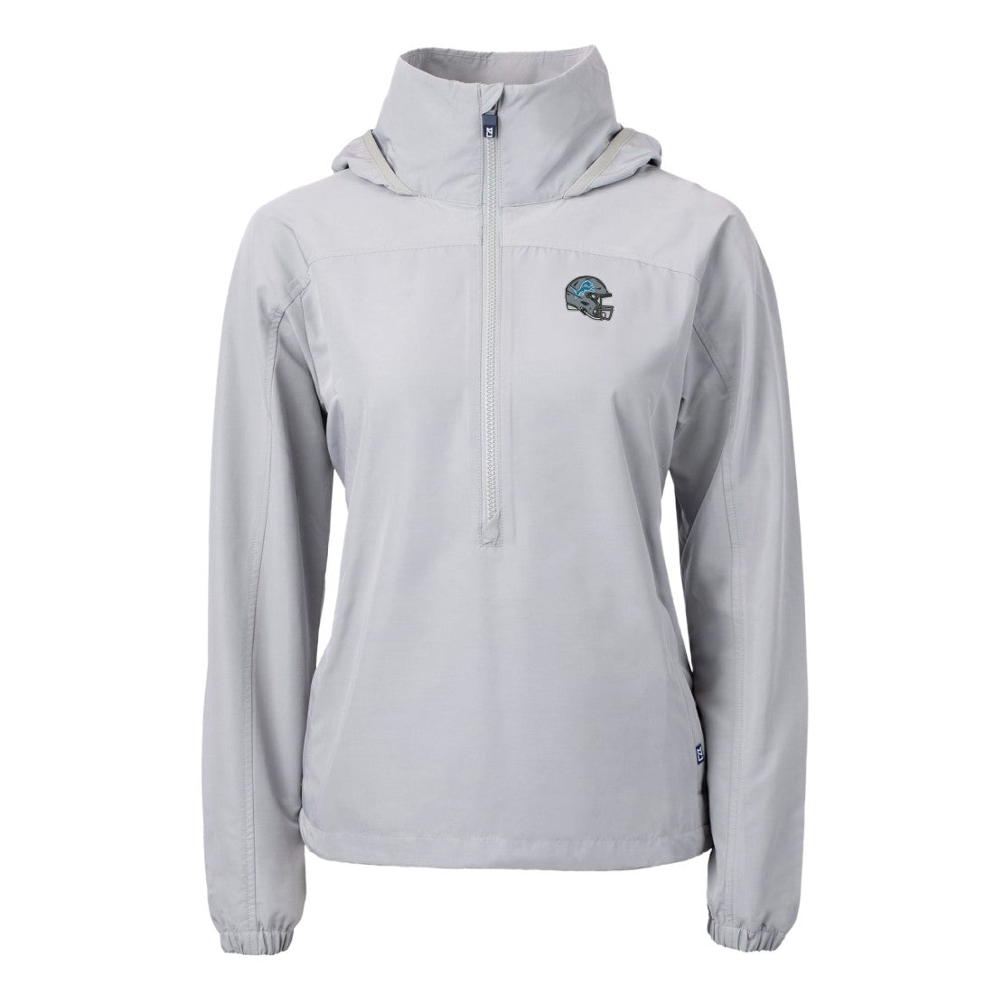Cutter & Buck Women's Charter Eco Recycled Half-Zip Hooded Anorak Jacket - Detroit Lions Jackets