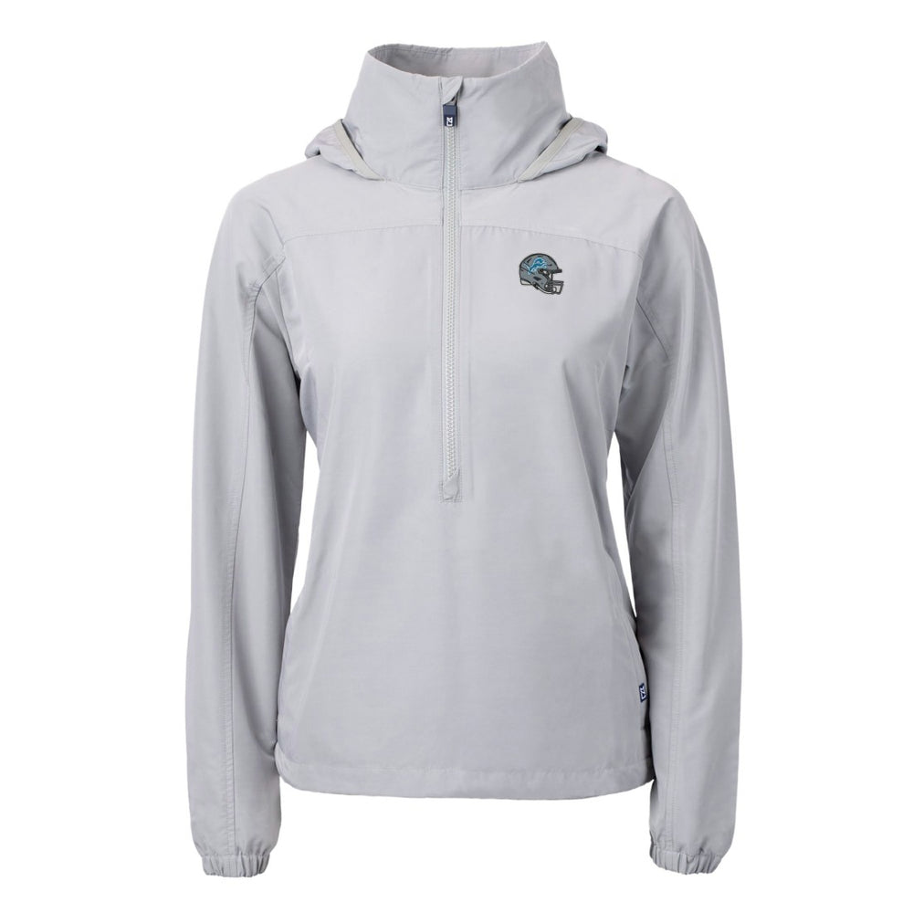 Cutter & Buck Women's Charter Eco Recycled Half-Zip Hooded Anorak Jacket - Detroit Lions Jackets