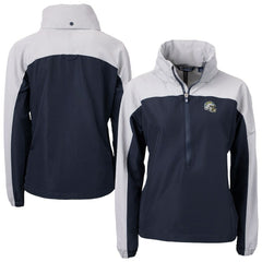 Cutter & Buck Women's Charter Eco Recycled Half-Zip Hooded Anorak Jacket - Los Angeles Chargers Jackets