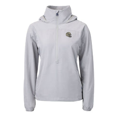 Cutter & Buck Women's Charter Eco Recycled Half-Zip Hooded Anorak Jacket - New Orleans Saints Jackets