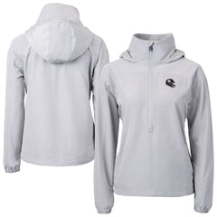 Cutter & Buck Women's Charter Eco Recycled Half-Zip Hooded Anorak Jacket - Pittsburgh Steelers Jackets