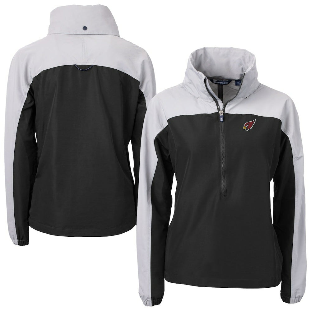 Cutter & Buck Women's Charter Eco Recycled Half-Zip Hooded Anorak Jacket - Arizona Cardinals Jackets