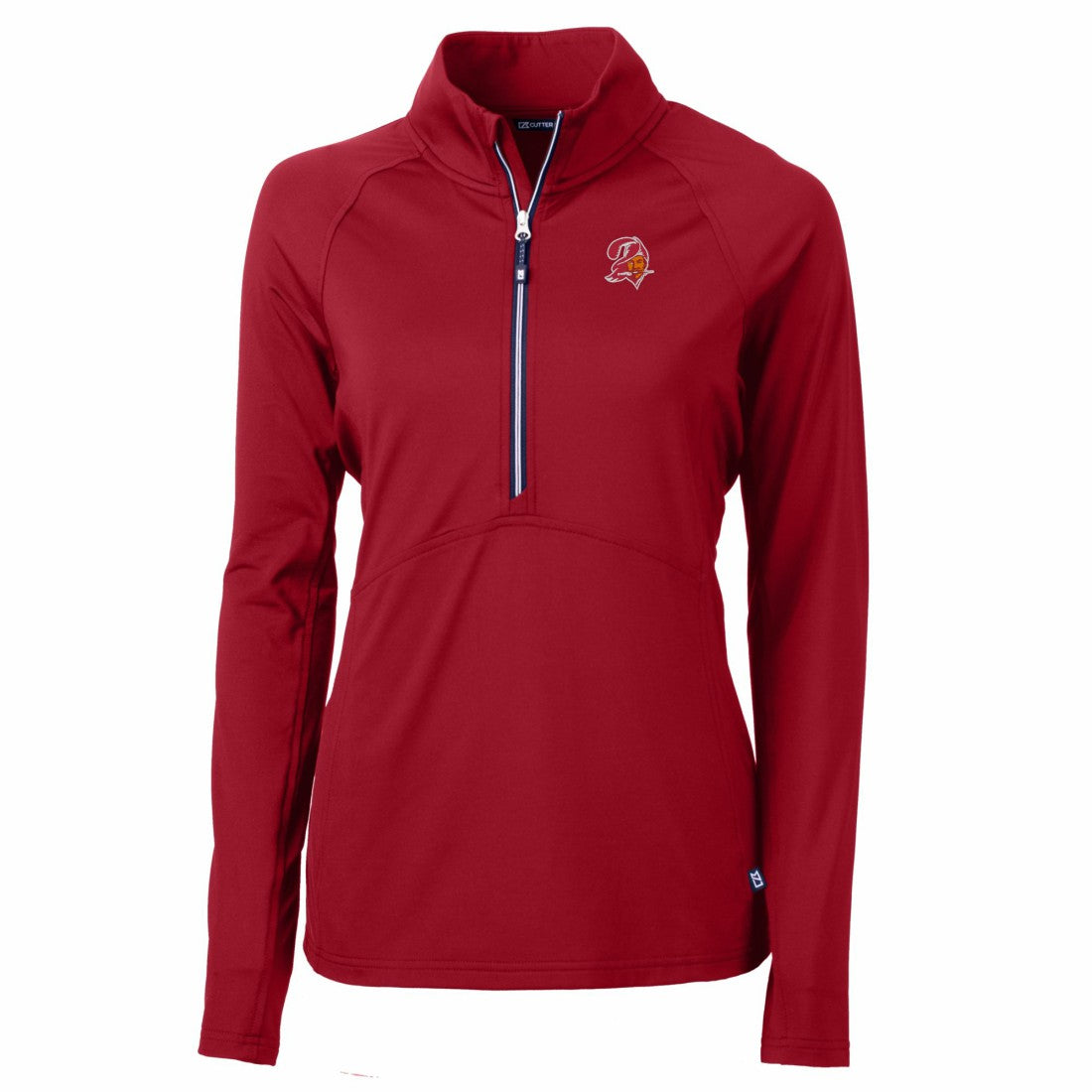 Cutter & Buck Women's Historical Adapt Eco Knit Stretch Recycled Raglan Half-Zip Top - Tampa Bay Buccaneers Tops