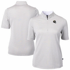 Cutter & Buck Women's Virtue Eco Pique Stripe Recycled Quarter-Zip Top - Jacksonville Jaguars Tops