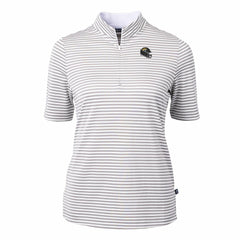 Cutter & Buck Women's Virtue Eco Pique Stripe Recycled Quarter-Zip Top - Jacksonville Jaguars Tops